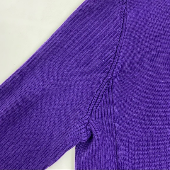Lauren Ralph Lauren royal purple knit sweater Med - Picture 5 of 10